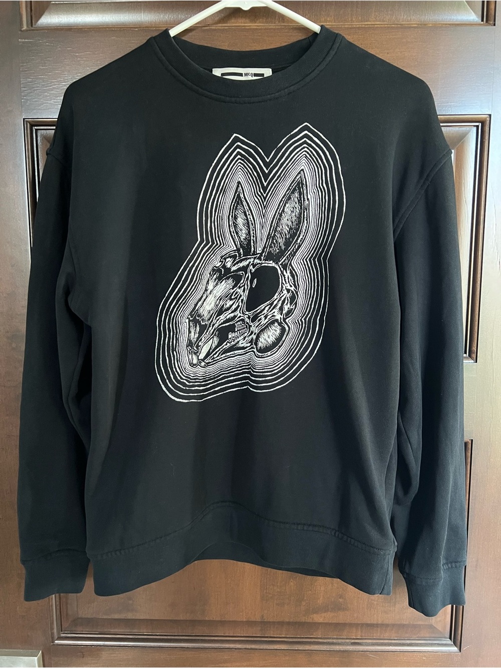 McQ by Alexander McQueen Black Graphic Turtleneck-Style Sweater